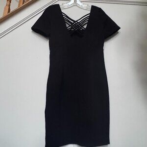 Black V-Back Versatile Mini Dress